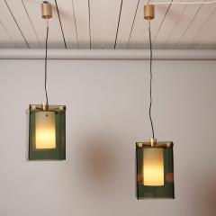 Max Ingrand Pair Max Ingrand for Fontana Arte Model 2211 pendants Italy c1960 - 4421425