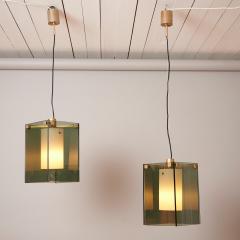 Max Ingrand Pair Max Ingrand for Fontana Arte Model 2211 pendants Italy c1960 - 4421428