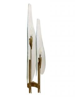 Max Ingrand Pair of Clear Dalia Sconces by Max Ingrand for Fontana Arte - 3253007