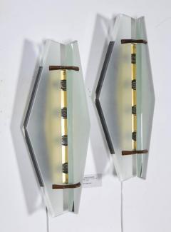 Max Ingrand Pair of Italian Mid Century Sconces Attributed to Max Ingrand for Fontana Arte - 335800