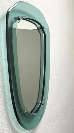 Max Ingrand Pair of Italian Midcentury Blue Green Glass Mirrors Max Ingrand Fontana Arte - 4116810