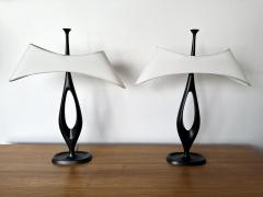 Max Ingrand Pair of Lamps Cast Metal by Max Ingrand for Fontana Arte Italy 1950s - 3087801