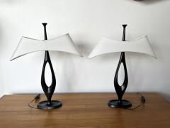 Max Ingrand Pair of Lamps Cast Metal by Max Ingrand for Fontana Arte Italy 1950s - 3087802