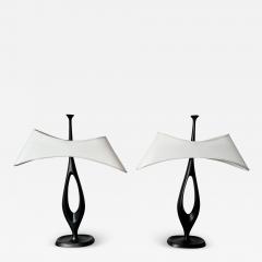 Max Ingrand Pair of Lamps Cast Metal by Max Ingrand for Fontana Arte Italy 1950s - 3090301