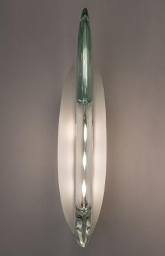 Max Ingrand Pair of Mod 1552 Glass Appliques by Max Ingrand for Fontana Arte Italy c 1956 - 3893930