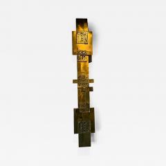 Max Ingrand Pair of Monumental Italian Modern Brass and Hand Blown Glass Wall Lights - 4710132