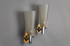 Max Ingrand Pair of Rare Sconces by Max Ingrand for Fontana Arte - 767477