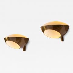 Max Ingrand Pair of brass and glass Wall Sconces Model 1936 by Max Ingrand for Fontana Arte - 4491001