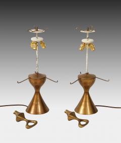 Max Ingrand Rare Pair Table Lamps in Opaline Glass Gilt Brass by Max Ingrand - 3793167