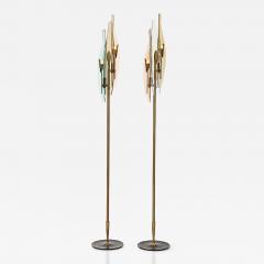 Max Ingrand Rare Pair of Dahlia Floor Lamps by Max Ingrand for Fontana Arte - 4601179
