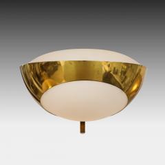 Max Ingrand Rare Pair of Large Brass and Satin Glass Sconces Model 1963 by Max Ingrand - 3461153