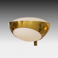 Max Ingrand Rare Pair of Large Brass and Satin Glass Sconces Model 1963 by Max Ingrand - 3461155