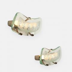 Max Ingrand Rare Pair of Large Wall Lights Model 1598 - 4238754