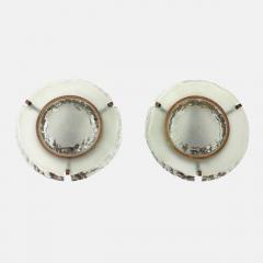 Max Ingrand Rare Pair of Round Glass Sconces Model 10 004 by Max Ingrand - 3938944