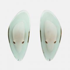 Max Ingrand Rare Pair of Sconces in Glass and Brass - 2773991