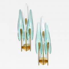 Max Ingrand Rare Pair of Three Light Dahlia Sconces by Max Ingrand for Fontana Arte - 163094