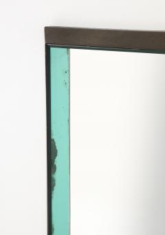 Max Ingrand Rare Rectangular Brass and Colored Glass Mirror Model 2172A - 4397386