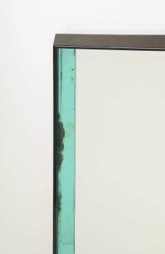 Max Ingrand Rare Rectangular Brass and Colored Glass Mirror Model 2172A - 4397389