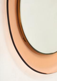 Max Ingrand Rare Round Rose Glass Mirror Model 1669 Wall Console by Max Ingrand - 4732874