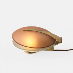 Max Ingrand Rare Table Lamp or Sconce in Rose Satin Glass and Brass by Max Ingrand - 4379635