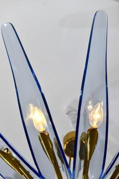 Max Ingrand Rare blue Dahlia chandelier - 1430679