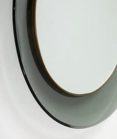 Max Ingrand Round Smoked Beveled Glass Wall Mirror Model 1669 by Max Ingrand - 4732841
