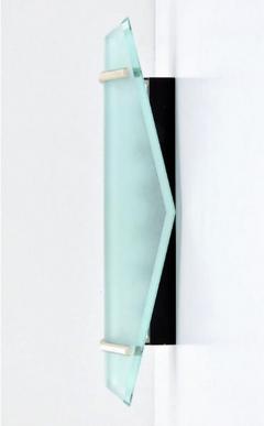 Max Ingrand Set of Four Glass Chrome Fontana Arte Wall Sconces Max Ingrand 1950s - 4702963
