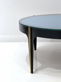Max Ingrand Style Blue Optical Glass Cocktail Table - 3093763