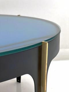 Max Ingrand Style Blue Optical Glass Cocktail Table - 3093766