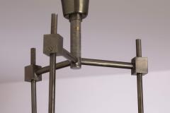 Max Ingrand Three Light Pendant in Green Nilo Glass by Max Ingrand Fontana Arte 1960s - 4486803