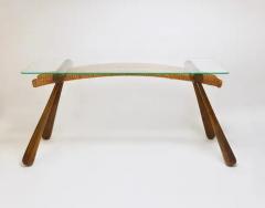 Max Kment Max Kment Mid Century Coffee Occasional Side Table Maple Rope Austria 1950s - 4064793