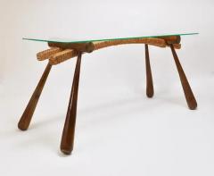 Max Kment Max Kment Mid Century Coffee Occasional Side Table Maple Rope Austria 1950s - 4064860