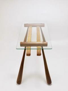 Max Kment Max Kment Mid Century Coffee Occasional Side Table Maple Rope Austria 1950s - 4064865