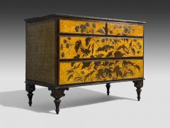 Max Kuehne Max Kuehne Silver Leaf Painted Wood Rare Commode USA 1950s - 4395137