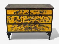 Max Kuehne Max Kuehne Silver Leaf Painted Wood Rare Commode USA 1950s - 4395138