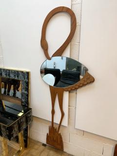 Max Papiri Pair of Flamingo Wood Mirror by Max Papiri Italy 1970s - 1729206