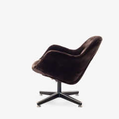 Max Pearson Max Pearson for Knoll Executive Lounge Chair in Plush Brown Italian Velvet - 3000389