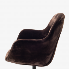Max Pearson Max Pearson for Knoll Executive Lounge Chair in Plush Brown Italian Velvet - 3000394
