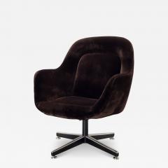 Max Pearson Max Pearson for Knoll Executive Lounge Chair in Plush Brown Italian Velvet - 3002366