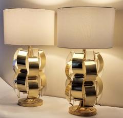 Max Sauze Max Sauze Style Table Lamps Brass Armatures C 1965 - 1157068