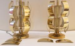 Max Sauze Max Sauze Style Table Lamps Brass Armatures C 1965 - 1157072
