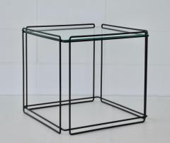 Max Sauze Mid Century Wrought Iron and Glass Side Table - 834598