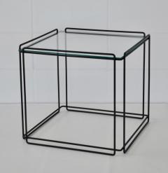 Max Sauze Mid Century Wrought Iron and Glass Side Table - 834600