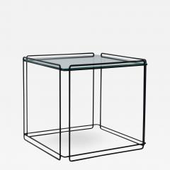 Max Sauze Mid Century Wrought Iron and Glass Side Table - 837475