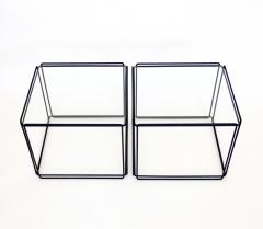 Max Sauze Two Pair of Max Sauze Isocele French Black Enameled Steel Coffee or Side Tables - 1172677
