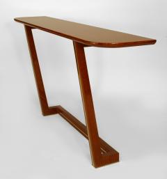 Maxime Old 2 French 1940s Style Modern Mahogany Veneered Console Tables - 443171