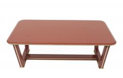 Maxime Old French 1940s Style Modern Red Lacquered Coffee Table - 726346