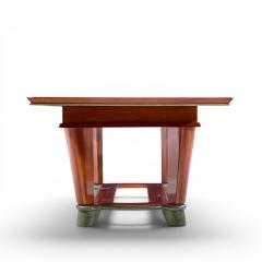 Maxime Old Maxime Old Art Deco French Cherrywood and Copper Dining Table - 4678550