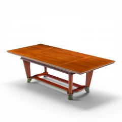 Maxime Old Maxime Old Art Deco French Cherrywood and Copper Dining Table - 4678554