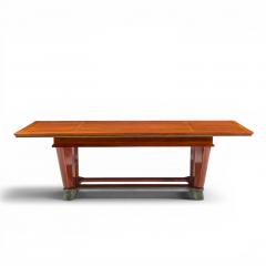 Maxime Old Maxime Old Art Deco French Cherrywood and Copper Dining Table - 4678747